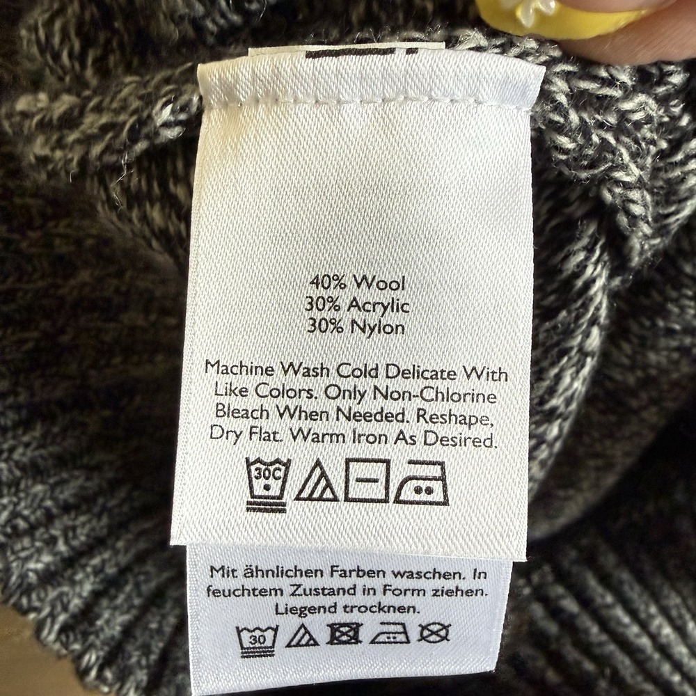 Eddie Bauer Men's Medium Gray Wool Blend Long Sleeve Sweater - Picture 5 of 7